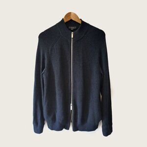 COS - Navy full zip wool sweater - Sz M - AS IS